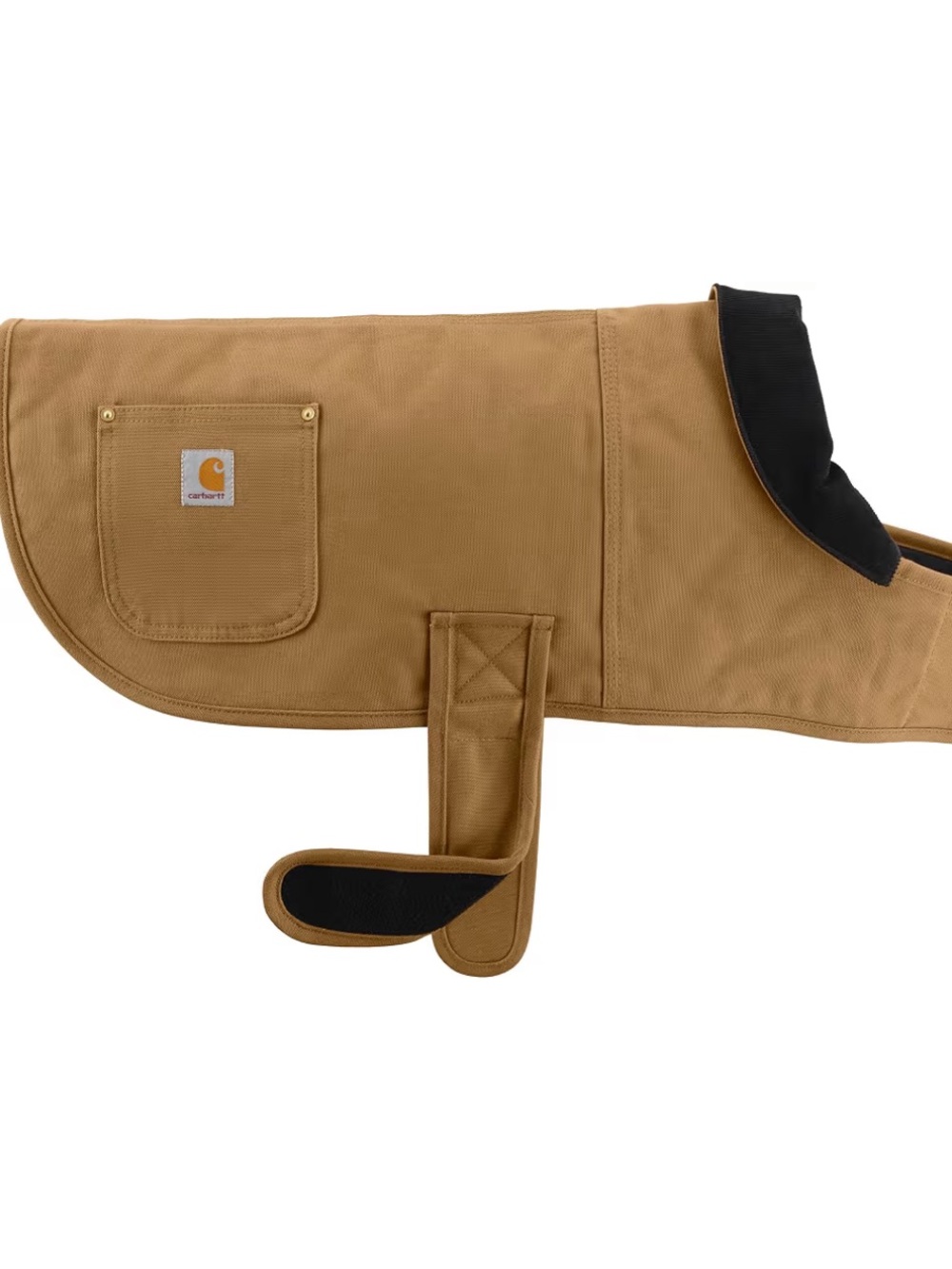 Carhartt Dog Coat in Tan with Black Collar